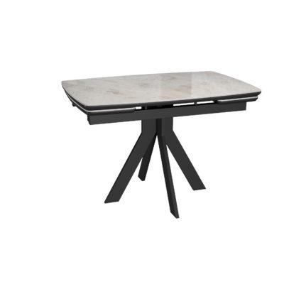 Стол DikLine DKU120 Керамика Italian Grey (глянец серый)/подстолье черное/опоры черные