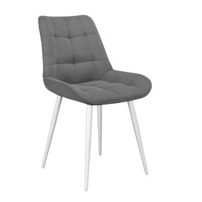 Стул DikLine 206М B22 GREY, ножки белые