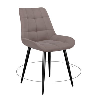 Стул DikLine 226 поворотный B5 LATTE, ножки черные