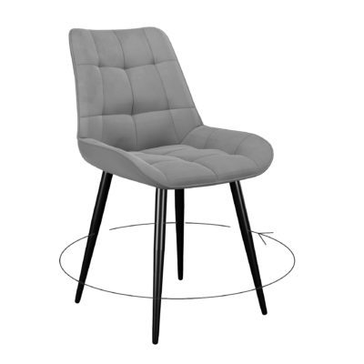 Стул DikLine 226 поворотный B22 GREY, ножки черные