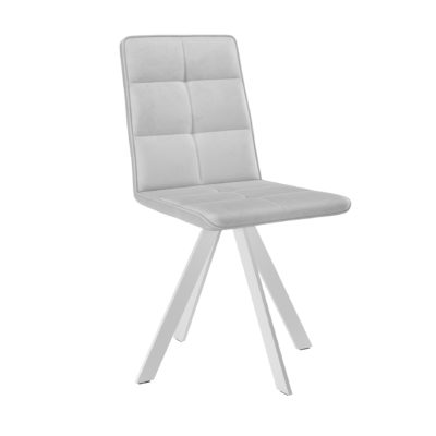 Стул DikLine 230 поворотный B22 GREY, ножки белые