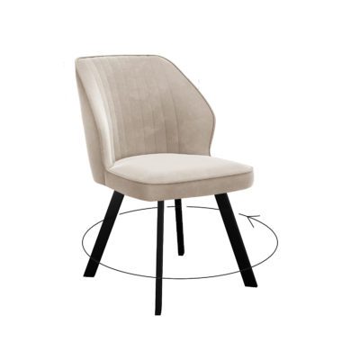 Стул DikLine 232 поворотный B03 BEIGE, ножки черные